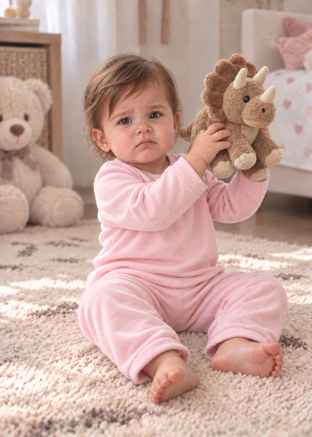 Child before wearing Dinouz